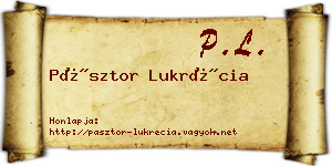 Pásztor Lukrécia névjegykártya