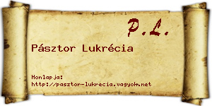 Pásztor Lukrécia névjegykártya